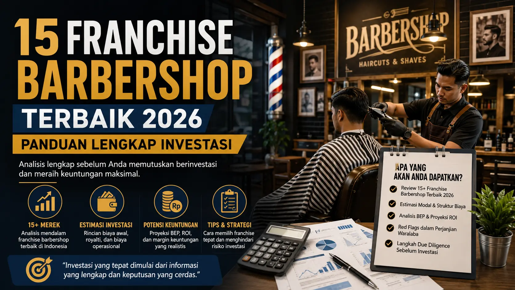15 Franchise Barbershop Terbaik 2026: Informasi Lengkap Investasi