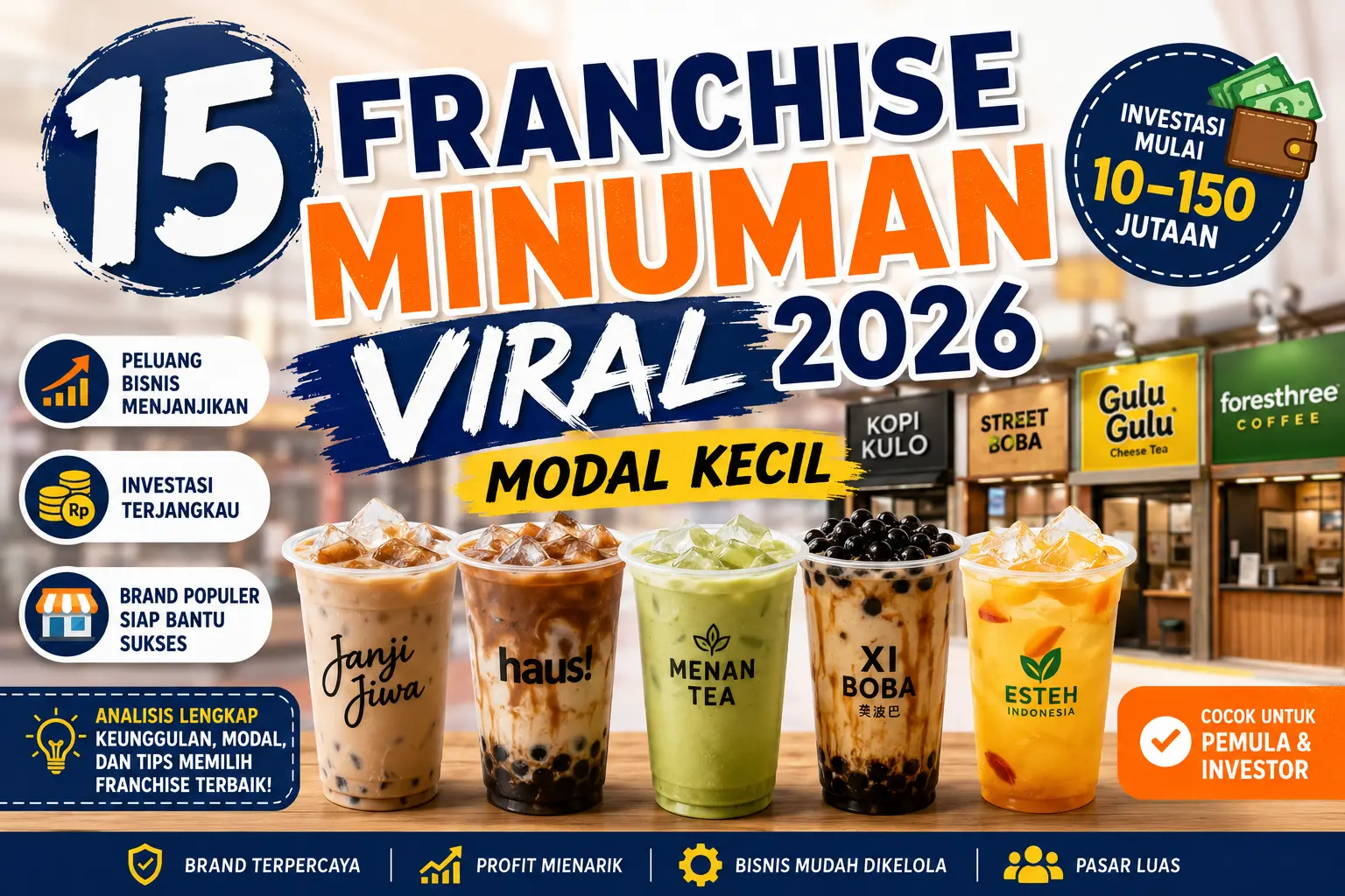 15 Franchise Minuman Viral 2026 Modal Kecil, Sebelum Memulai Investasi
