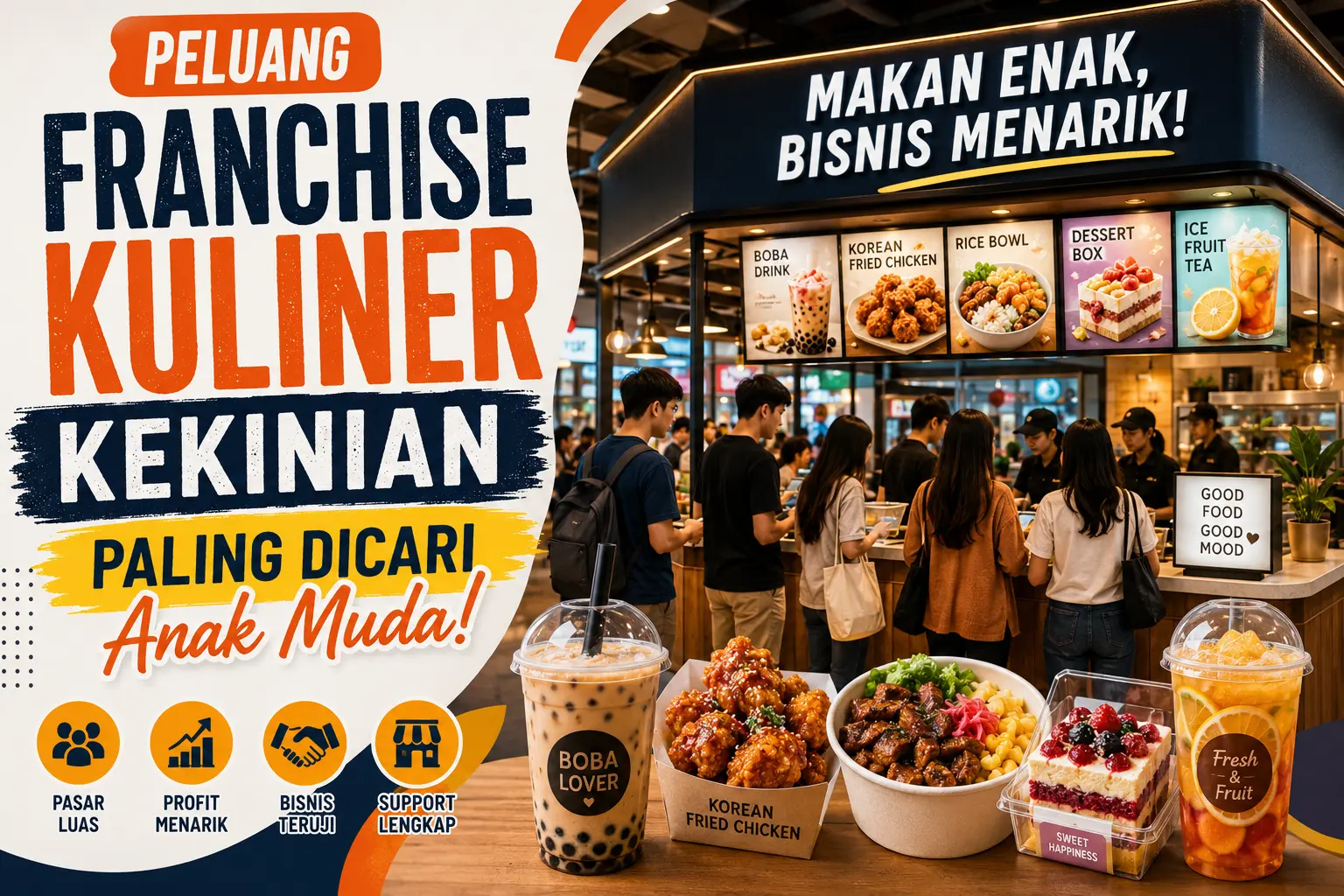 Peluang Franchise Kuliner Kekinian Paling Dicari Anak Muda